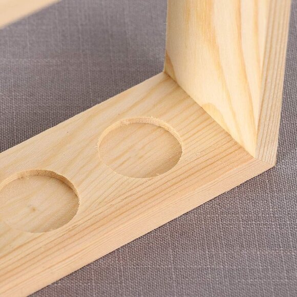 Wall Hanging Glass Planter Propagation Station Test Tube Flower Vase Vintage Woo - Picture 8 of 8